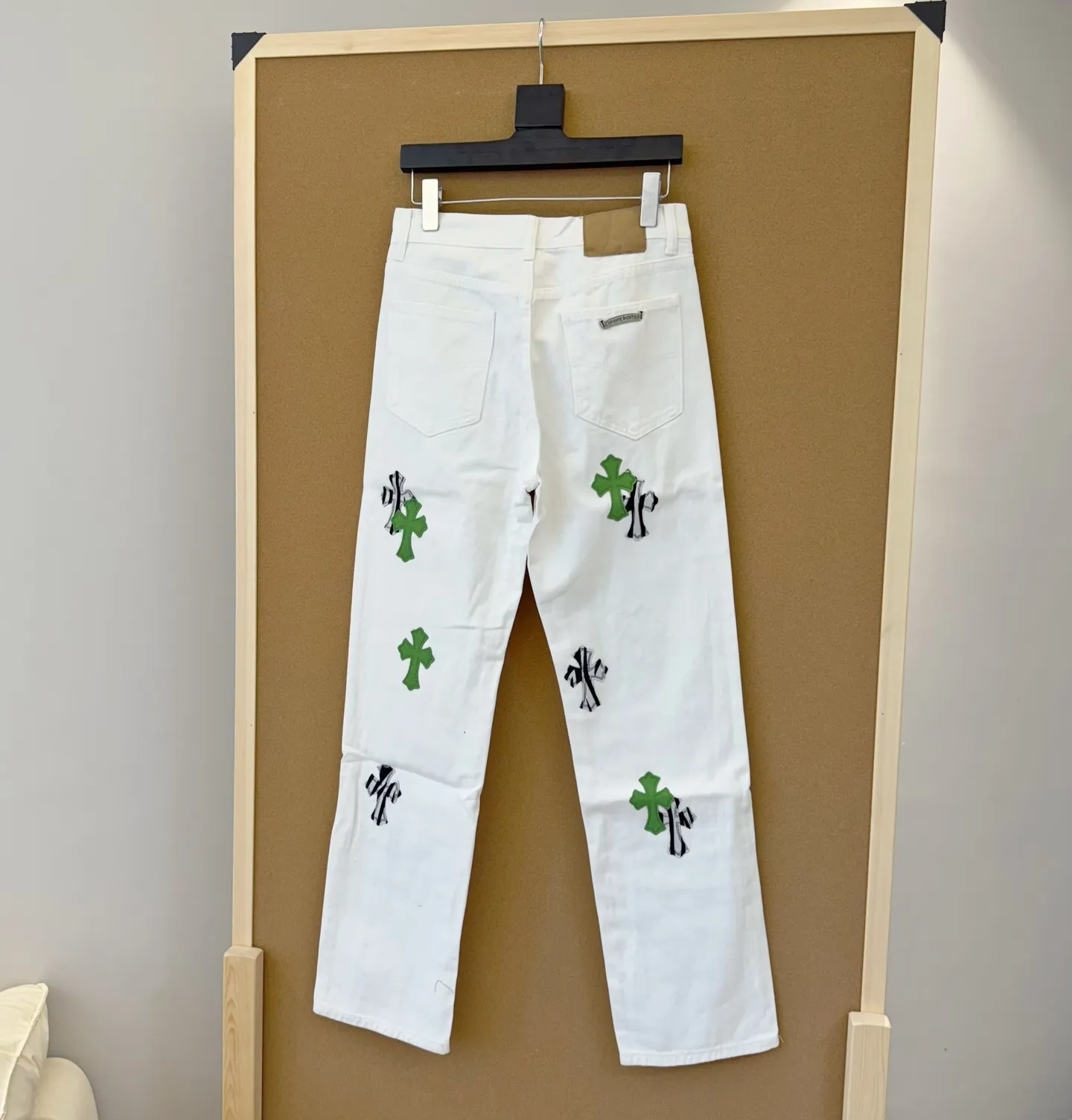 P230 Style number: D322 🇬🇧UK only | Chrome Hearts Chrome Hearts Green Zebra Jeans UK London Limited Apple Green Zebra Cross Jeans SIZE #28 30 32 34